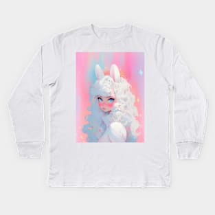 Bunny girl Kids Long Sleeve T-Shirt